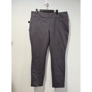 NEW Dalia Dress Pants Womens XL Grey Pull On Tummy Control Hounds tooth Career
